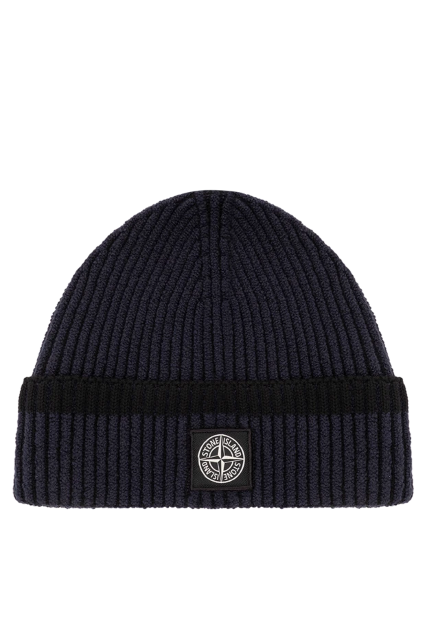 Thick knit hat in blue - photo 1