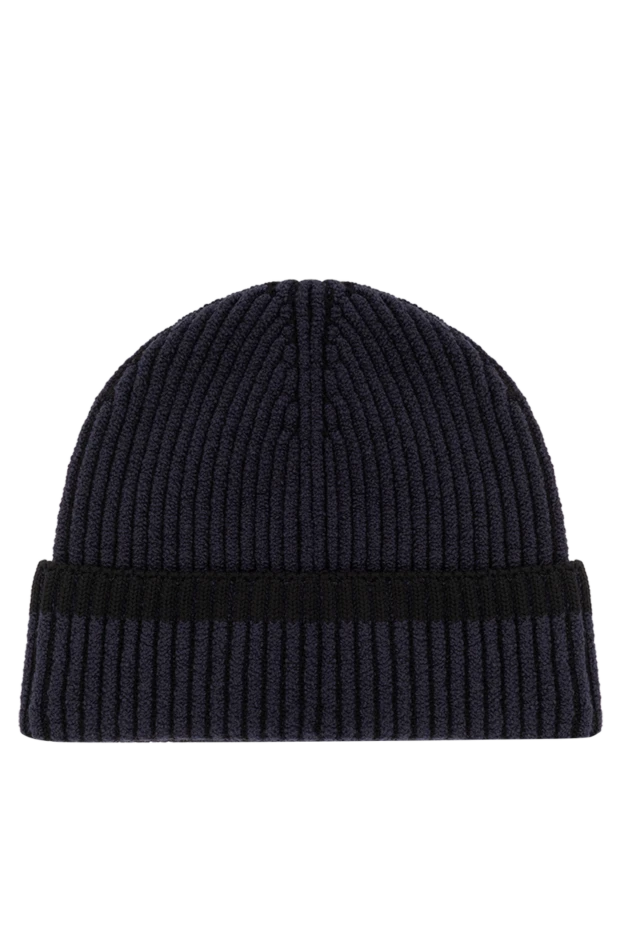 Stone Island шапка плотной рельефной вязки в синем цвете
 191866 - фото 3
