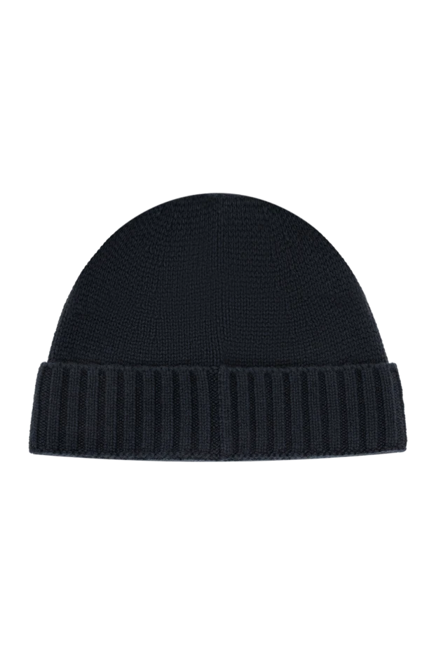 Stone Island шапка синяя из плотного кашемира с фирменным патчем
 191867 - фото 3