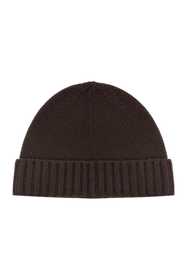 Stone Island шапка коричневая из фактурного кашемира с рельефной вязкой 191870 - фото 3