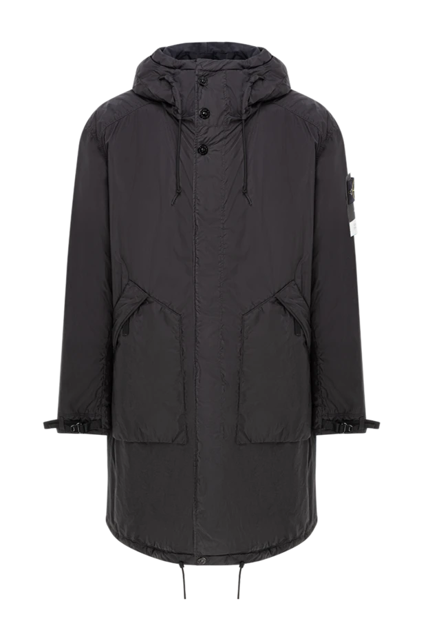 Капюшонмен және фирмалық патчпен ерлерге арналған нейлон саябағы - фото 1