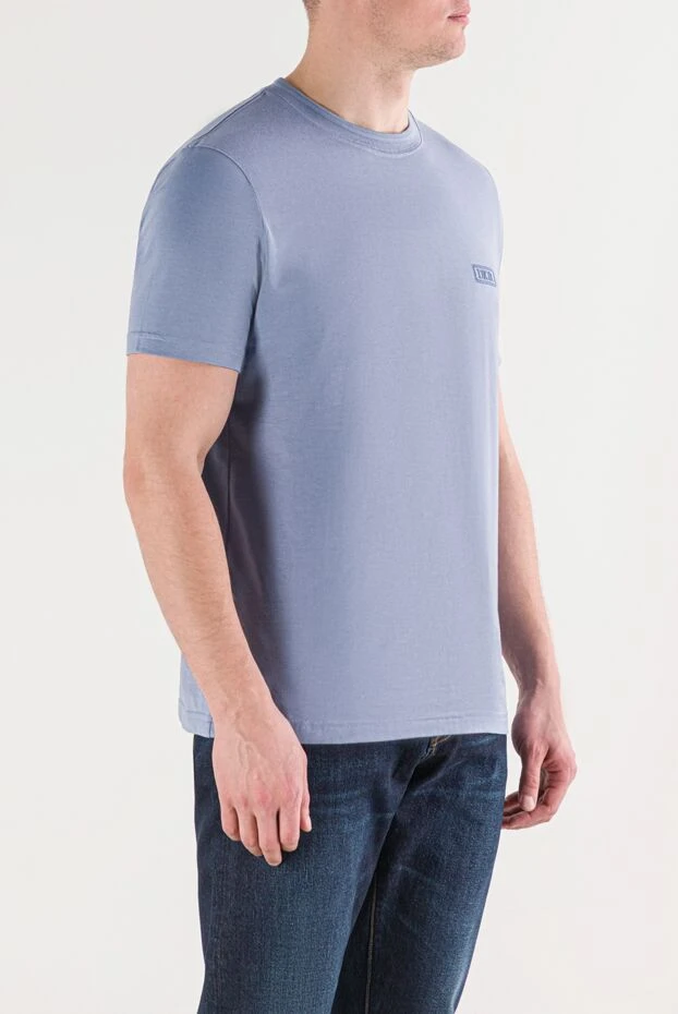 Dior көк мақта жейдедегі sea island icons футболкасы 191880 - фото 3