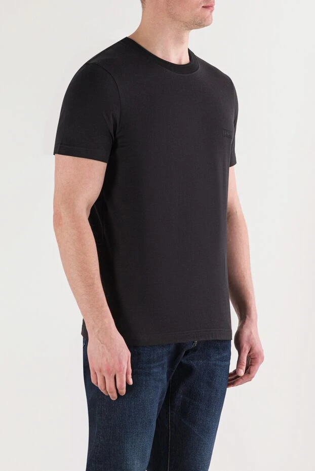 Dior қара мақта жейдедегі sea island icons футболкасы 191881 - фото 3