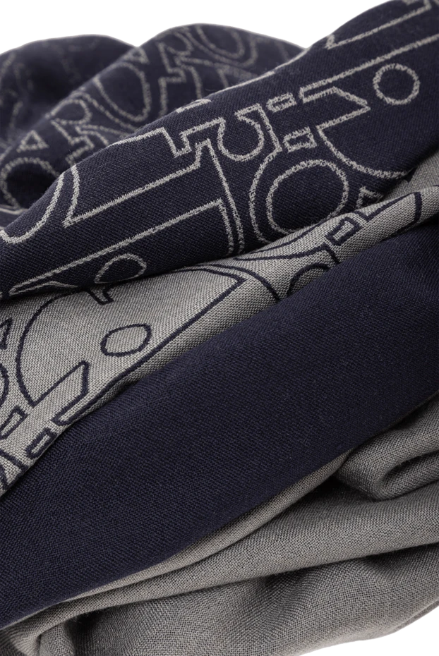 Dior шарф gradient gravity из шерсти и шелка темно-синего и серого цветов. 191885 - фото 3