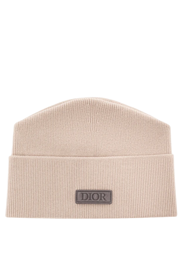 Men's hat made of soft beige cashmere knitwear
- photo 1