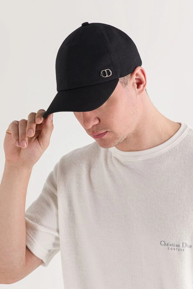 Dior күміс cd бар қара мақта қалпақ
 191887 - фото 2