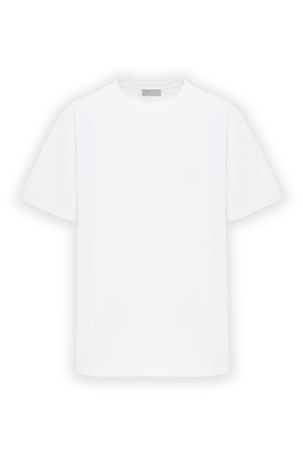 Негізгі ақ мақтадан жасалған мойынға арналған футболка - фото 1