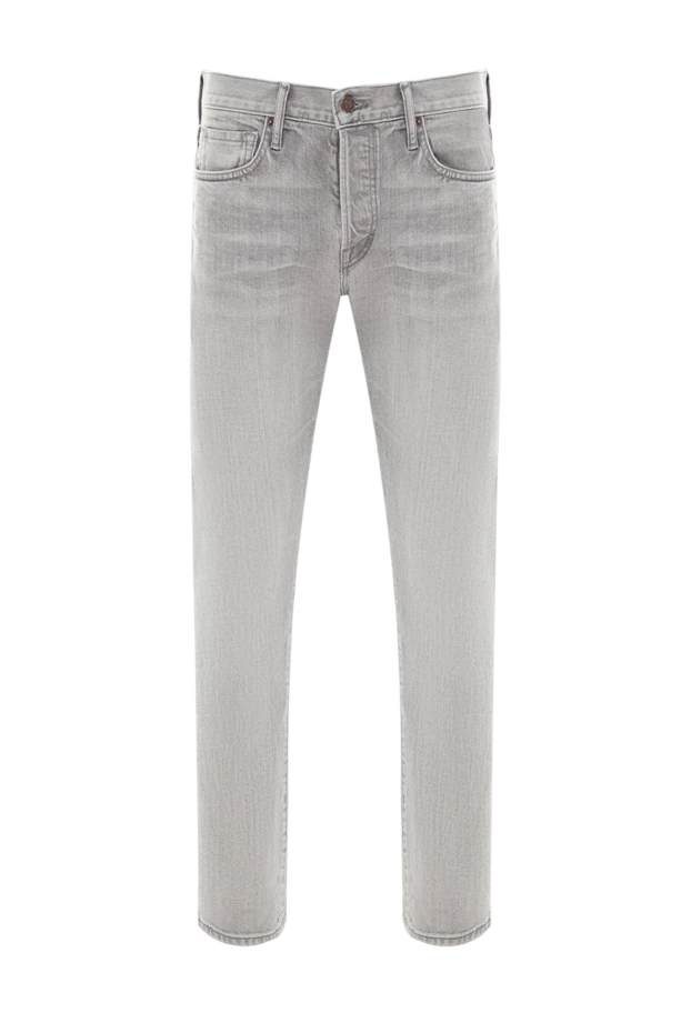 Сұр түсті ерлерге арналған мақта-матадан жасалған джинсы - фото 1