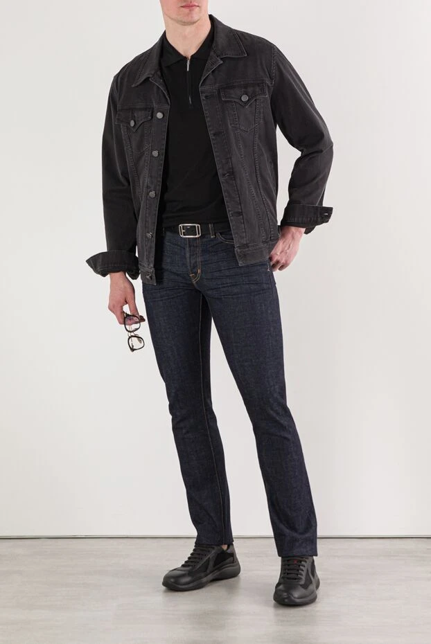 Tom Ford темные синие джинсы с контрастной строчкой и плотной тканью 191894 - фото 2