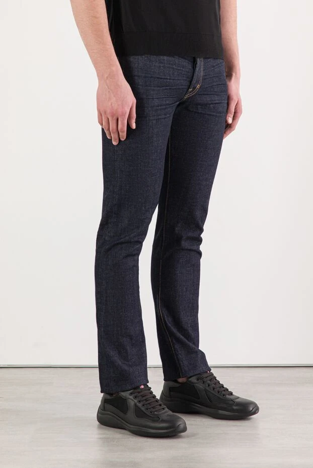 Tom Ford темные синие джинсы с контрастной строчкой и плотной тканью 191894 - фото 3