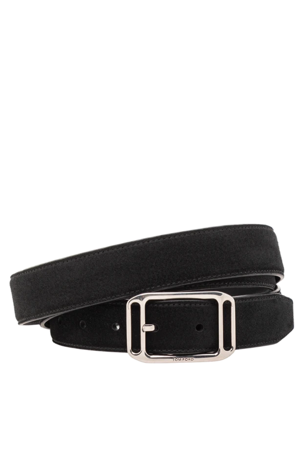 Ремню из черной замши с аккуратной прямоугольной пряжкой
- фото 1