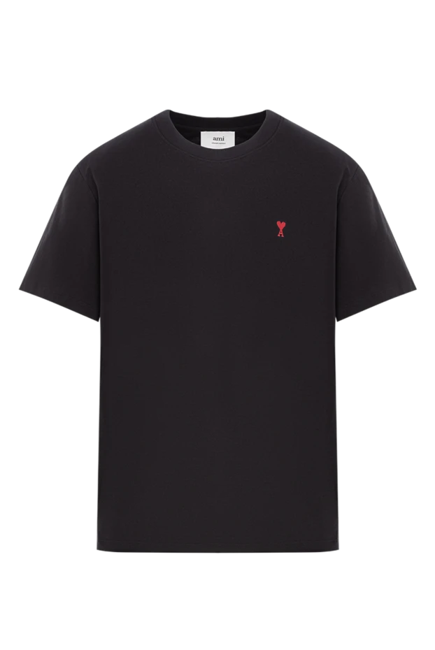 Черная футболка de Coeur из органического хлопка с вышитым логотипом - фото 1
