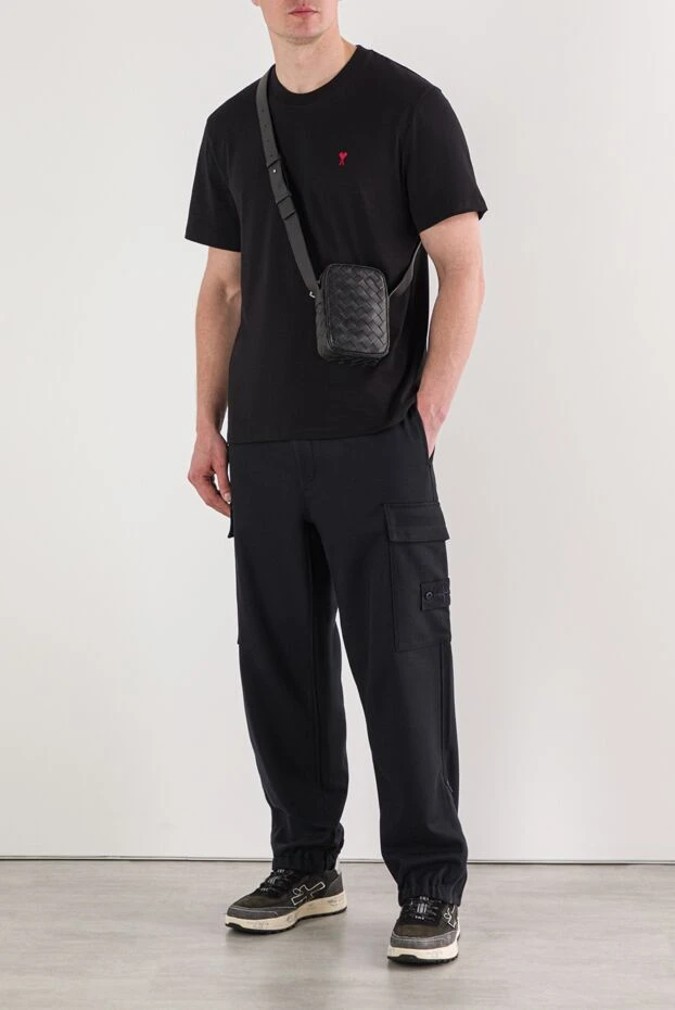 Ami de coeur organic cotton black t-shirt with embroidered logo 191903 - photo 2