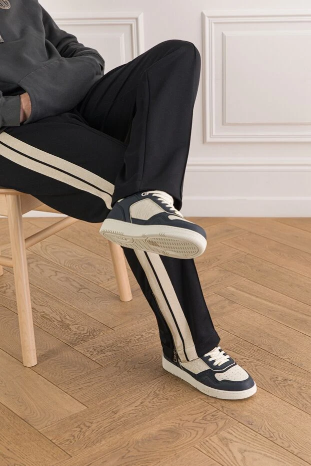 Dior b27 uptown grained leather low-top sneakers with embossed gravity motif 191931 - photo 2