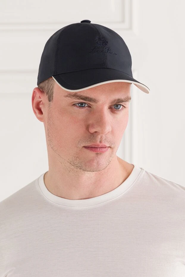 Loro Piana бейсбольная кепка-шестиклинка из микрофибры wind синего цвета 191936 - фото 2