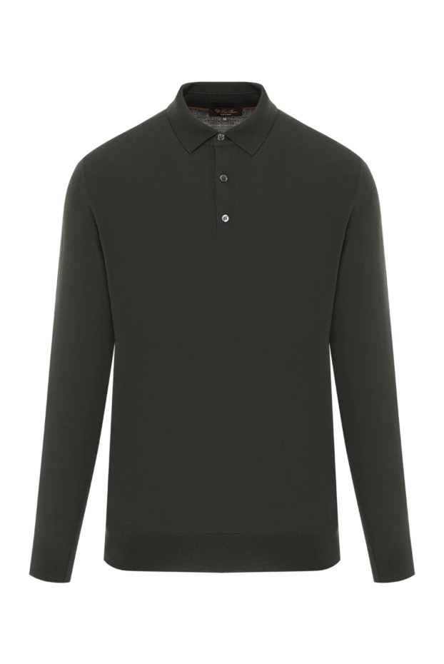 Wish ультра жұқа жүннен жасалған жасыл түсті ұзын жеңді поло - фото 1