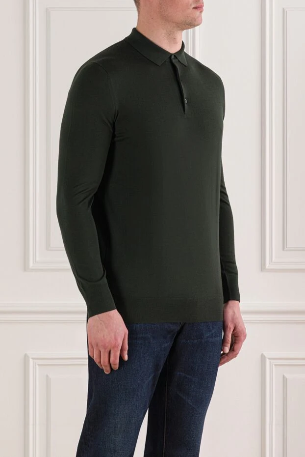 Loro Piana поло с длинными рукавами из ультратонкой шерсти wish зеленое 191939 - фото 3