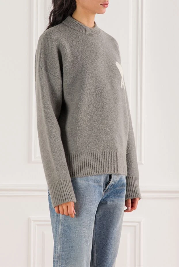 Ami grey jumper with white heart logo 191945 - photo 3