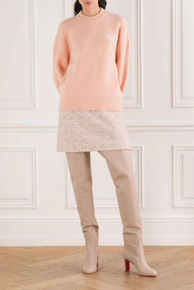 Ami Paris ұнтақ түсті альпака тәрізді мойынға арналған жемпір 191946 - фото 2