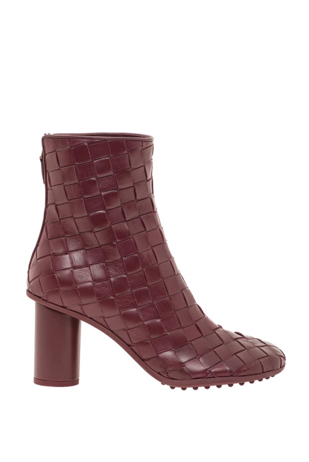 Intrecciato тігісі бар атомдық бургундия былғары етік - фото 1