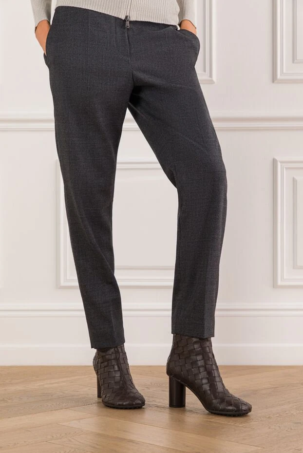 Қоңыр былғарыдан жасалған Intrecciato тігісі бар атомдық білезік етік - фото 2