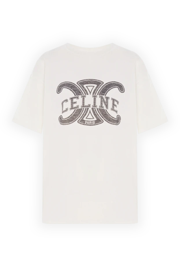 Triomphe бейнесі бар ақ мақтадан жасалған футболка - фото 1