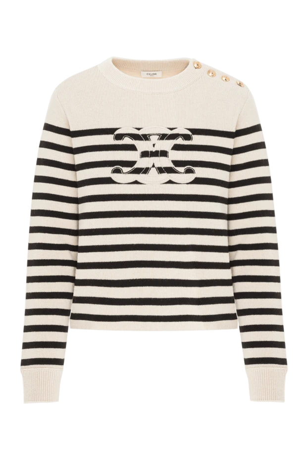 Жүннен және кашемирден жасалған жолақты мойынға арналған секіргіш - фото 1