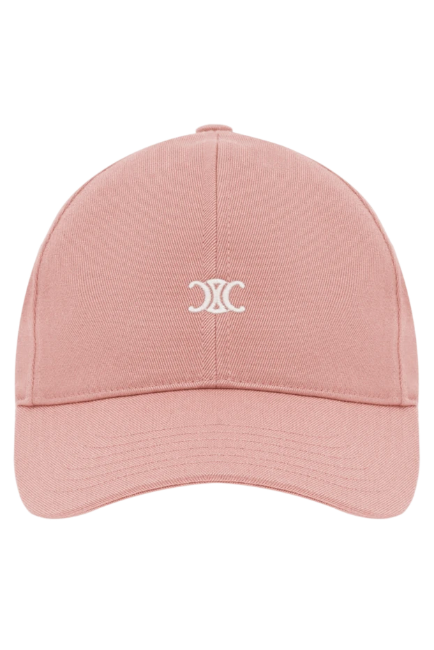 Triomphe pink cotton baseball cap with logo - photo 1