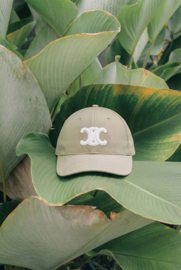 Celine triomphe мақта габардиннен жасалған бейсбол қалпақ, жасыл
 191961 - фото 2