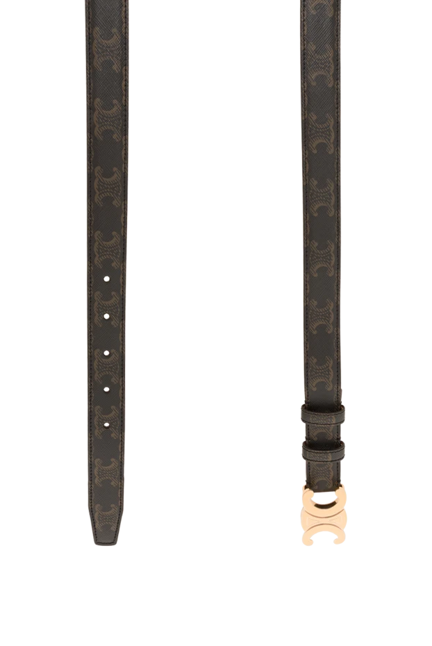 Celine орташа 25 мм triomphe қара былғары бау 191965 - фото 3