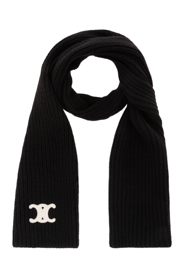 Triomphe логотипі бар қара кашемир шарфы - фото 1