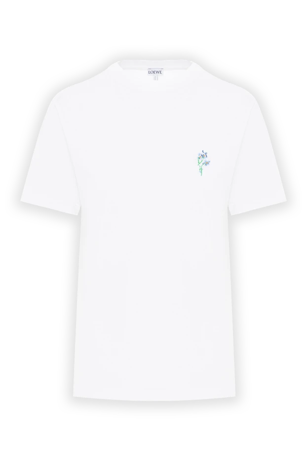 White cotton T-shirt with embroidered Anagram logo - photo 1