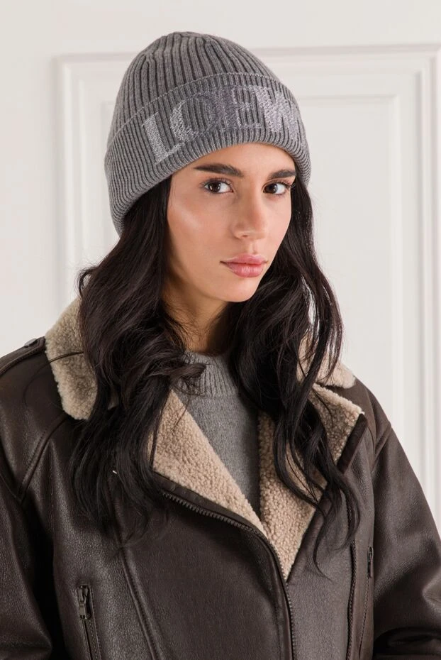 Орташа салмақты, қырлы жүннен жасалған сұр қалпақ - фото 2