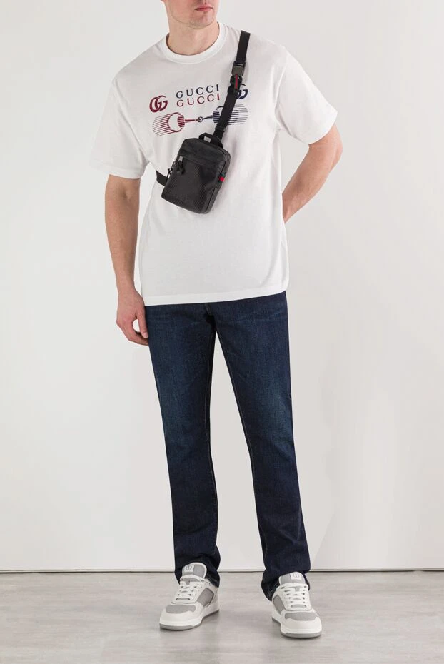 Gucci ақ мақтадан тігілген, өрнегі бар футболка 191982 - фото 2