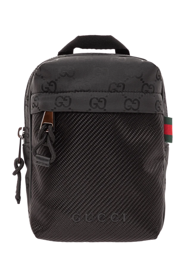 Мини сумка-слинг Nexus из черного нейлона GG - фото 1