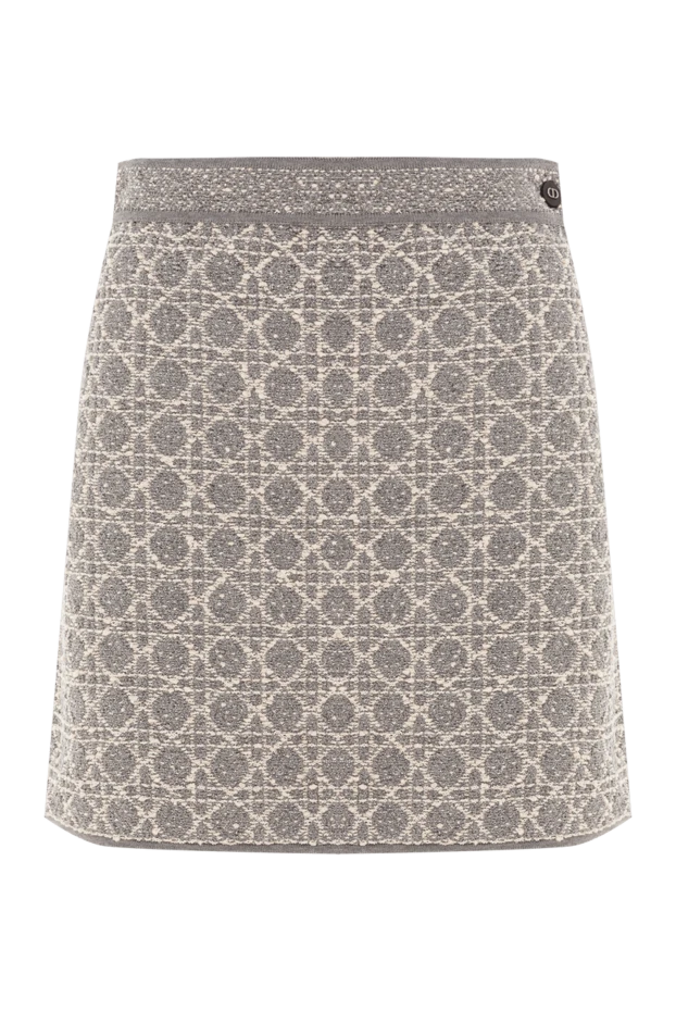 Macrocannage Flared Cotton Blend Mini Skirt - photo 1