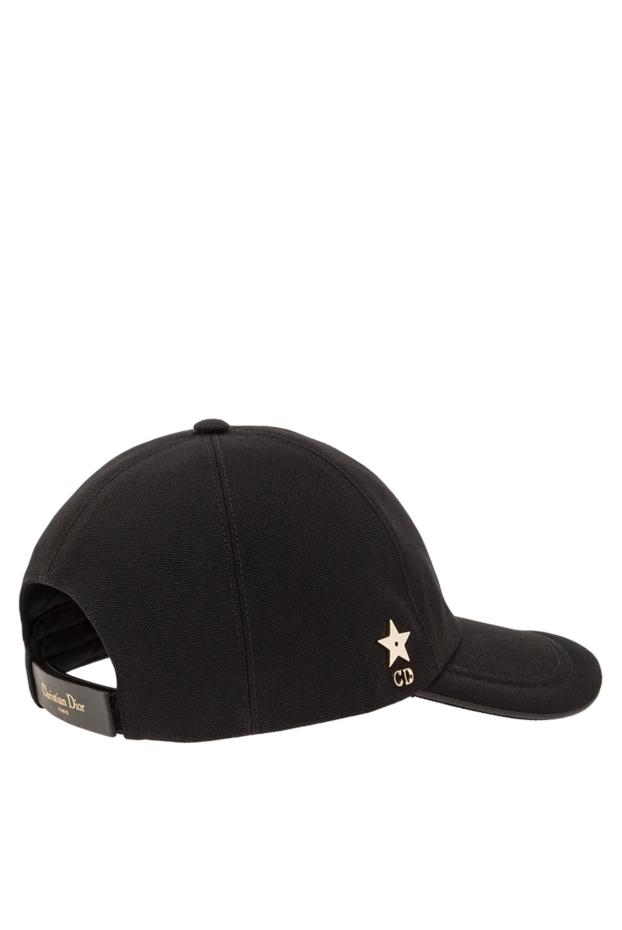 Dior d-player black cotton cap with gold star and cd logo 191994 - photo 3