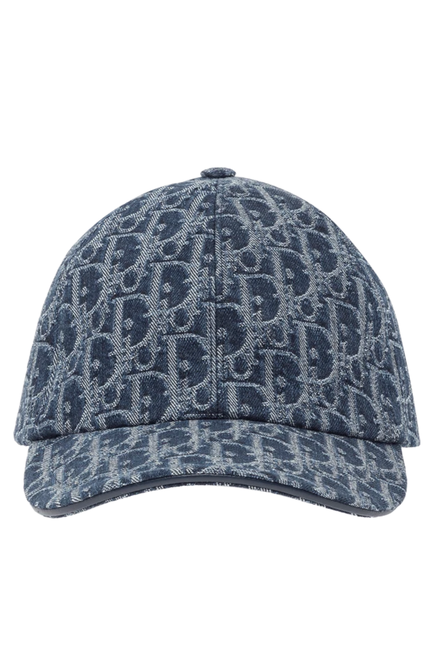 Кепка Dior Oblique D-Player из синего хлопкового жаккарда - фото 1