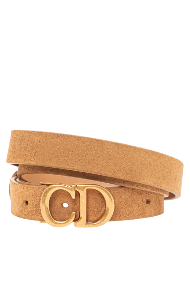 Saddle Belt in Tan Suede with CD Buckle - photo 1