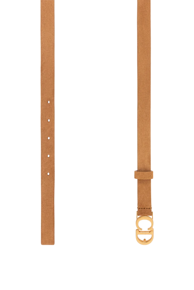 Dior ремень saddle из рыжей замши с пряжкой cd 191997 - фото 3