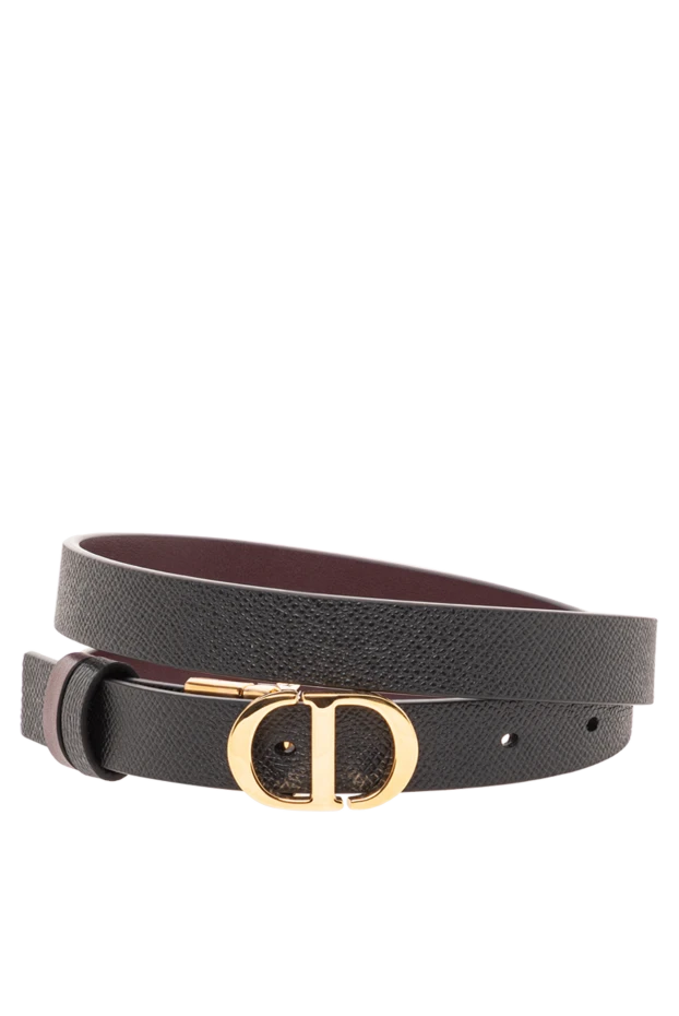 30 Montaigne reversible belt in black and burgundy leather - photo 1