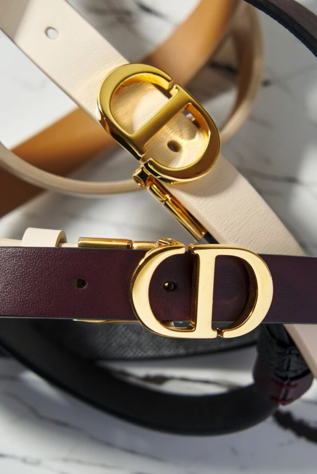 Dior реверсивный ремень 30 montaigne из черной и бордовой кожи 191999 - фото 2