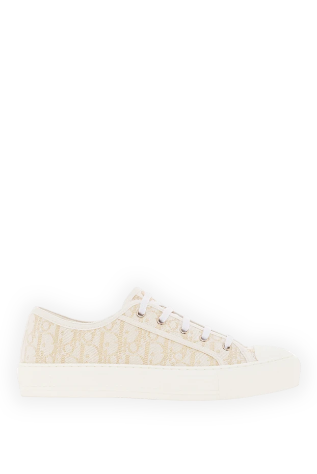 Әйелдерге арналған Walk'n'Dior бежевый түсті аласа кенеп кроссовкалары - фото 1