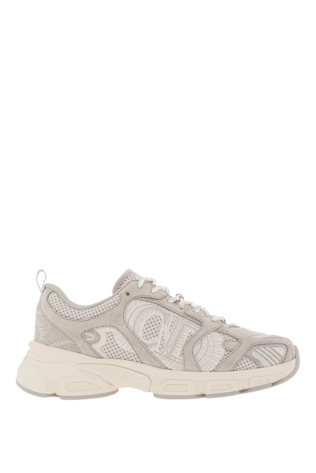 Женские кроссовки Chrono из бежевой сетки с золотистыми и серебристыми вставками - фото 1