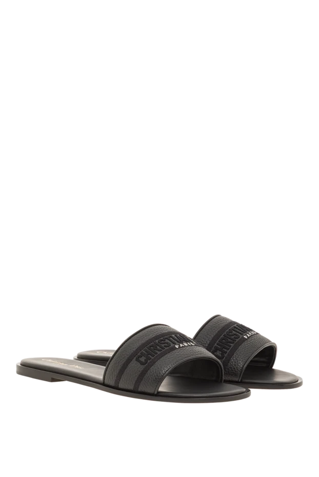 Dior dway black grained calfskin slides 192010 - photo 3