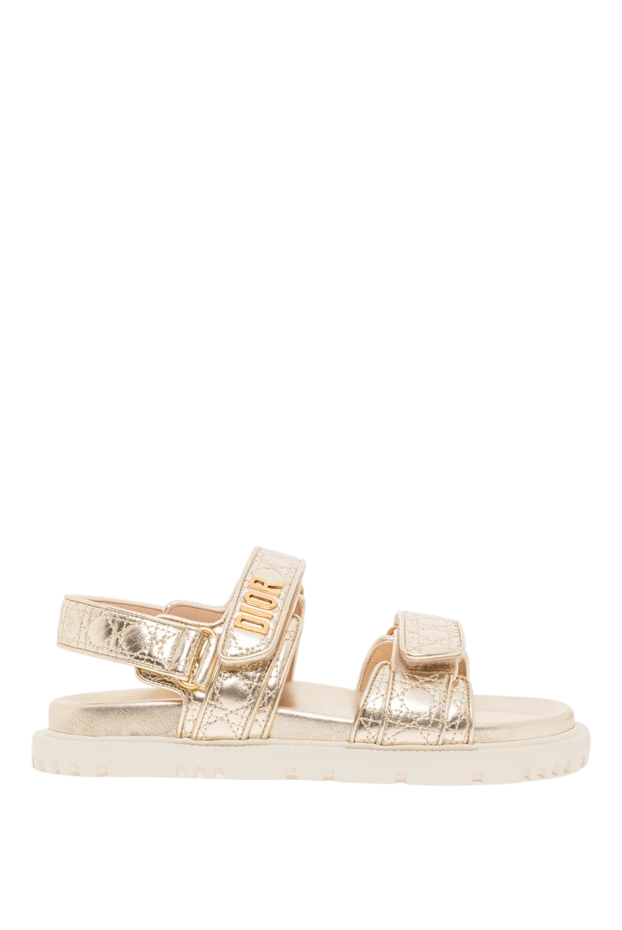 Сандалии Dioract Gold из стеганой овечьей кожи - фото 1