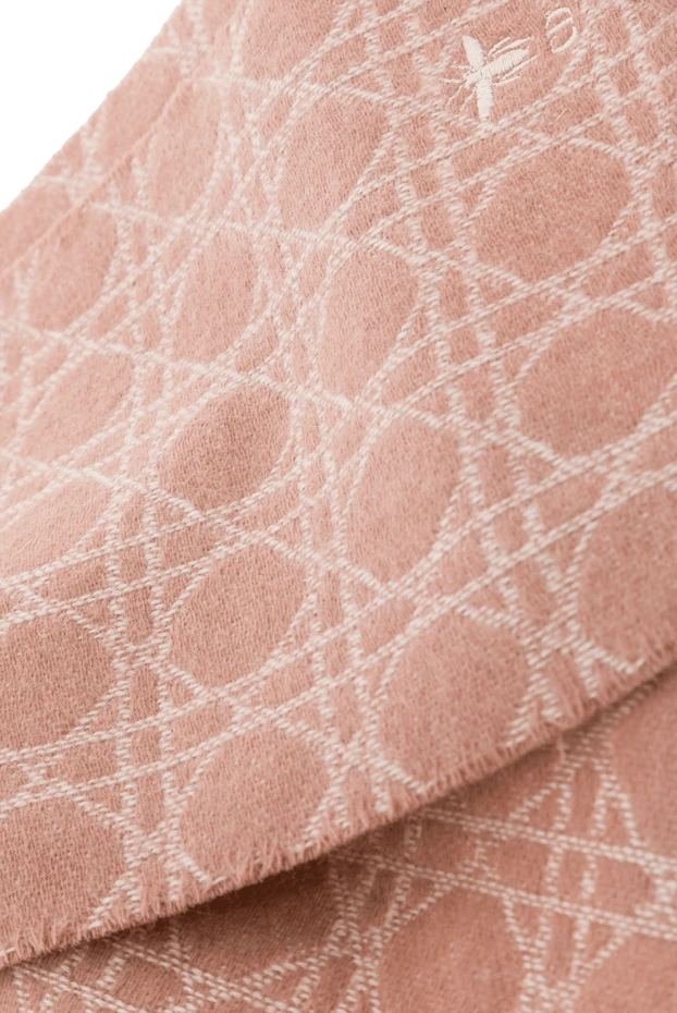 Dior женский шарф cannage из кашемира коричневого цвета 192020 - фото 3