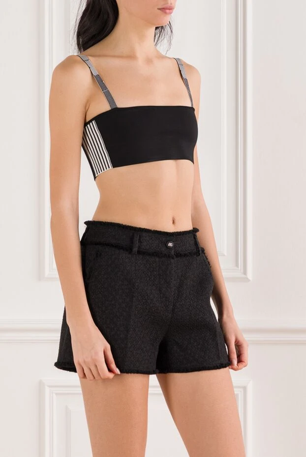 Dior black viscose striped bra top 192022 - photo 3