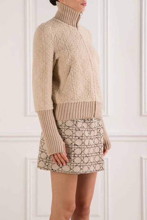 Dior short sheepskin coat with knitted cuffs 192023 - photo 3