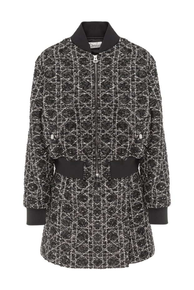 Костюм с шортами из черно-белого твида с узором macrocannage - фото 1